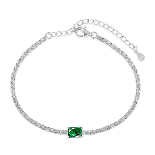 [Goodv]1.0 Carat Unique Emerald Cut Banquet Bracelet