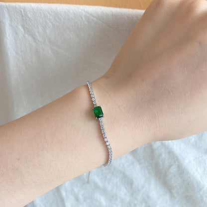 [Goodv]1.0 Carat Unique Emerald Cut Banquet Bracelet