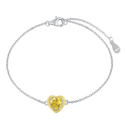 [Goodv]Sparkling Romantic Heart Shape Lover Bracelet