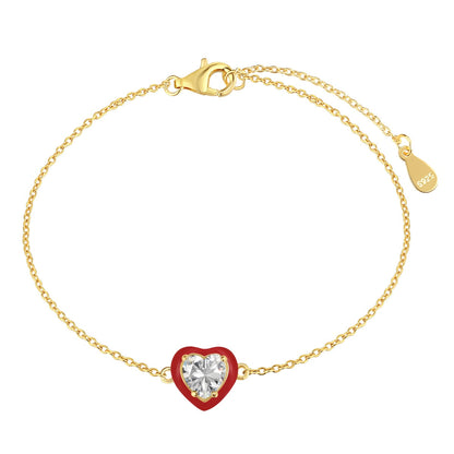 [Goodv]Sparkling Romantic Heart Shape Lover Bracelet