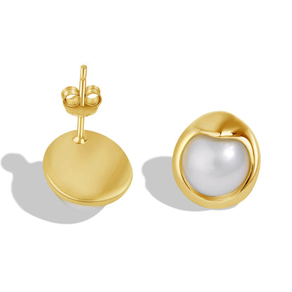 [Goodv]Dainty Bread Pearl Earrings