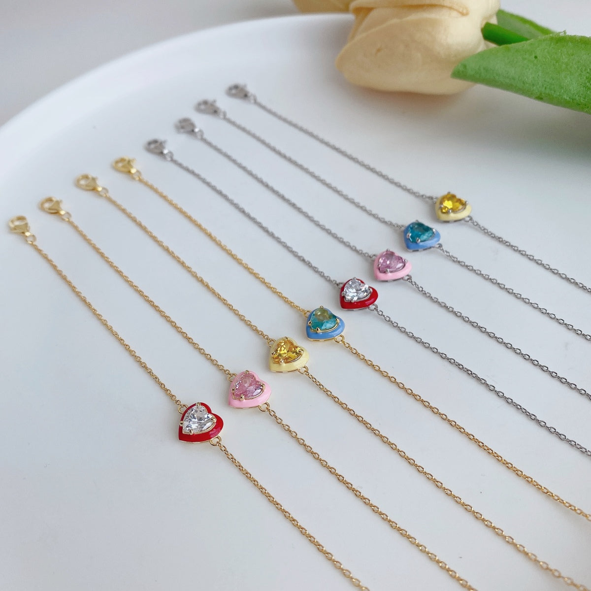 [Goodv]Sparkling Romantic Heart Shape Lover Bracelet