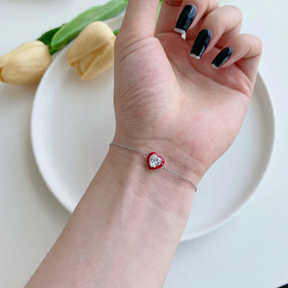 [Goodv]Sparkling Romantic Heart Shape Lover Bracelet