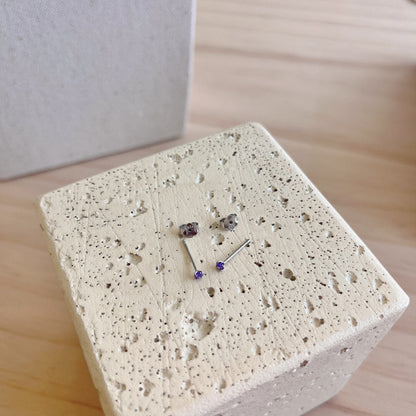 [Goodv]Delicate Solitaire Earrings