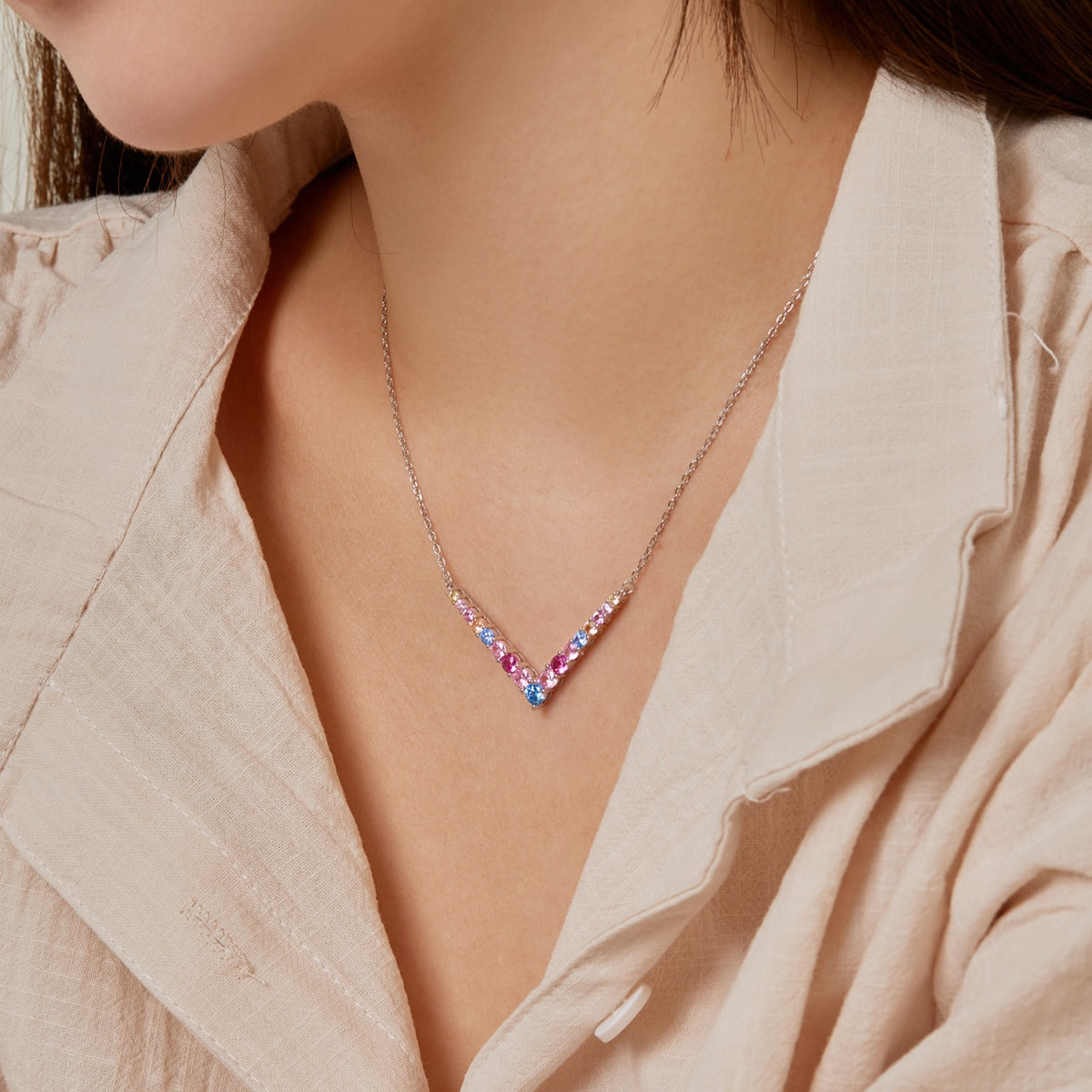 [Goodv]Ornate Round Cut Necklace