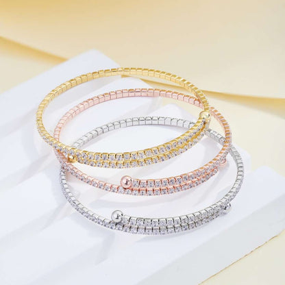 [Goodv]Row of Diamonds Round Fashion Bracelet