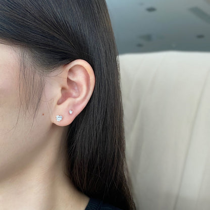 [Goodv]Sparkling Heart Shaped Simple Earrings
