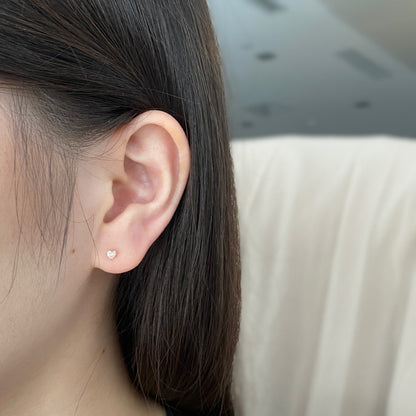 [Goodv]Sparkling Heart Shaped Simple Earrings