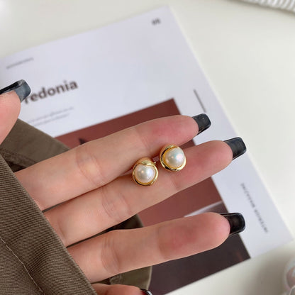 [Goodv]Dainty Bread Pearl Earrings