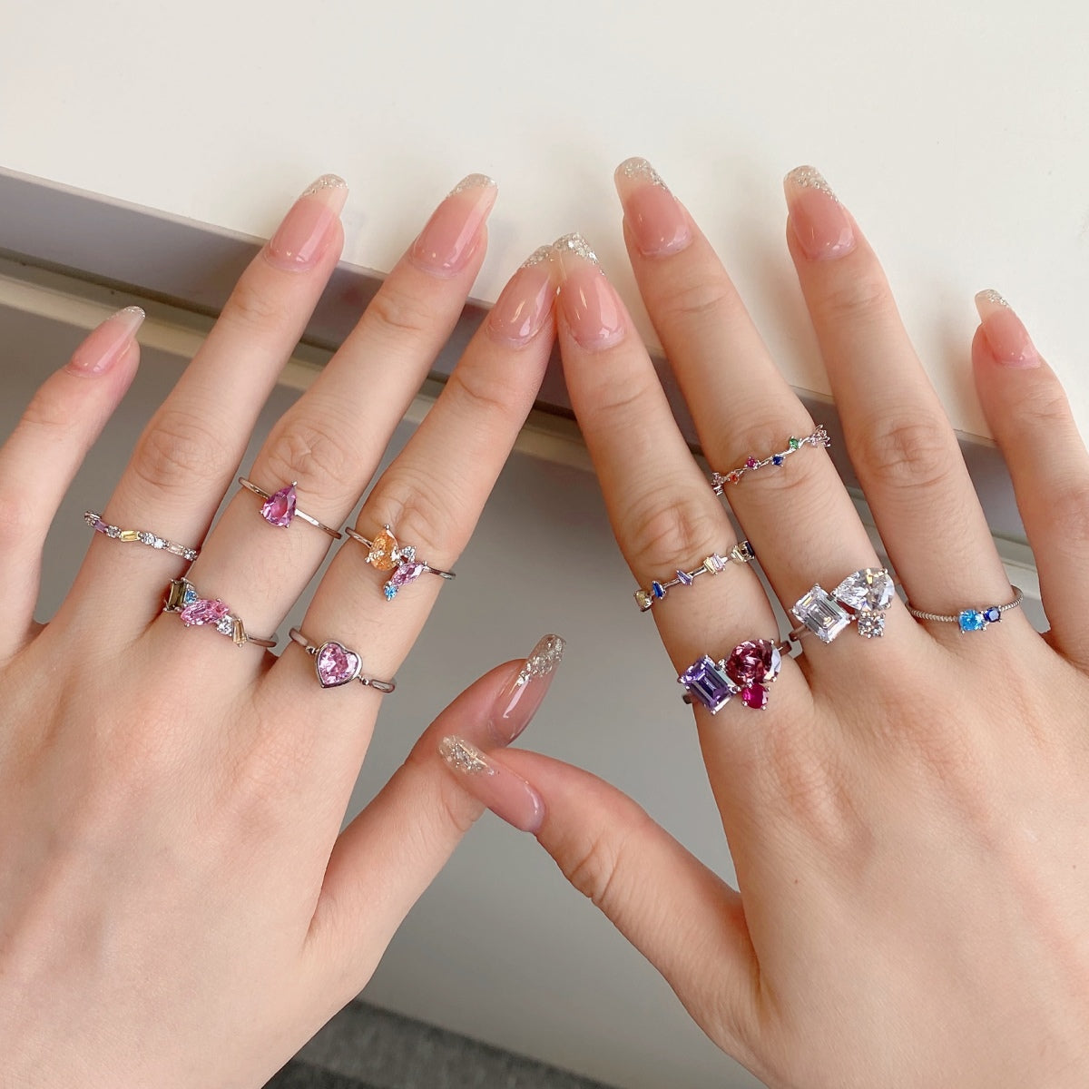 [Goodv]Radiant Colorful Round Cut Daily Ring