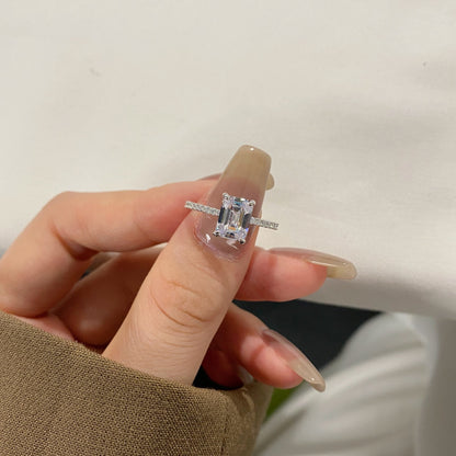 [Goodv]2.0 Carat Scintillating Ornate Radiant Cut Party Ring