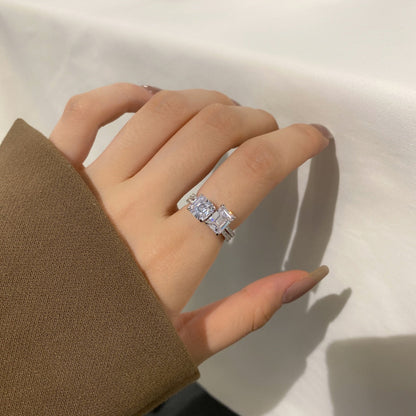 [Goodv]2.0 Carat Scintillating Ornate Radiant Cut Party Ring