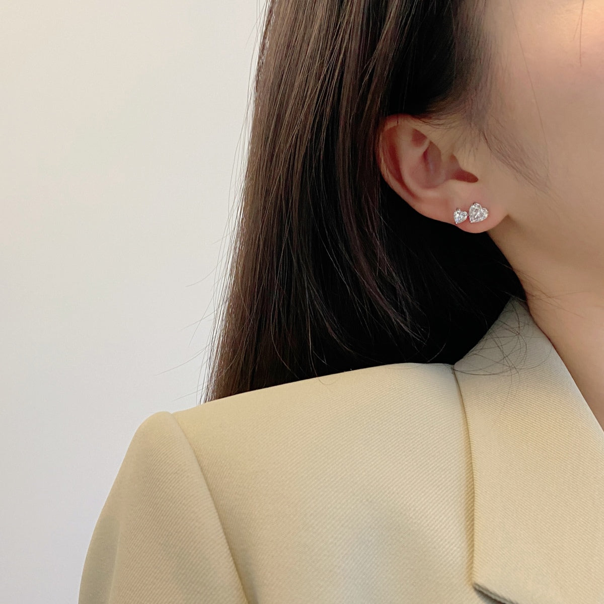 [Goodv]Double Heart-Shape Classic Princess Style Earrings