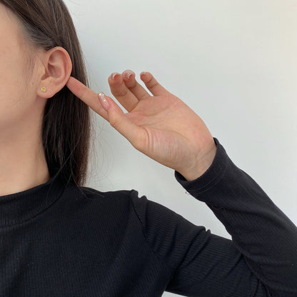 [Goodv]Sparkling Colorful Round Shape Earrings