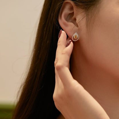 [Goodv]Sparkling Delicate Water Drop Shape Daily Earrings