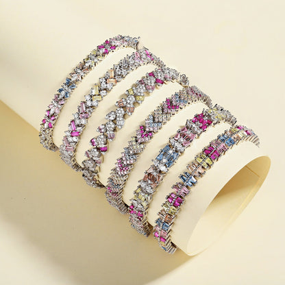 [Goodv]Ornate Sparkling Round Cut Party Bracelet