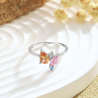 [Goodv]Radiant Colorful Multi Cut Daily Ring