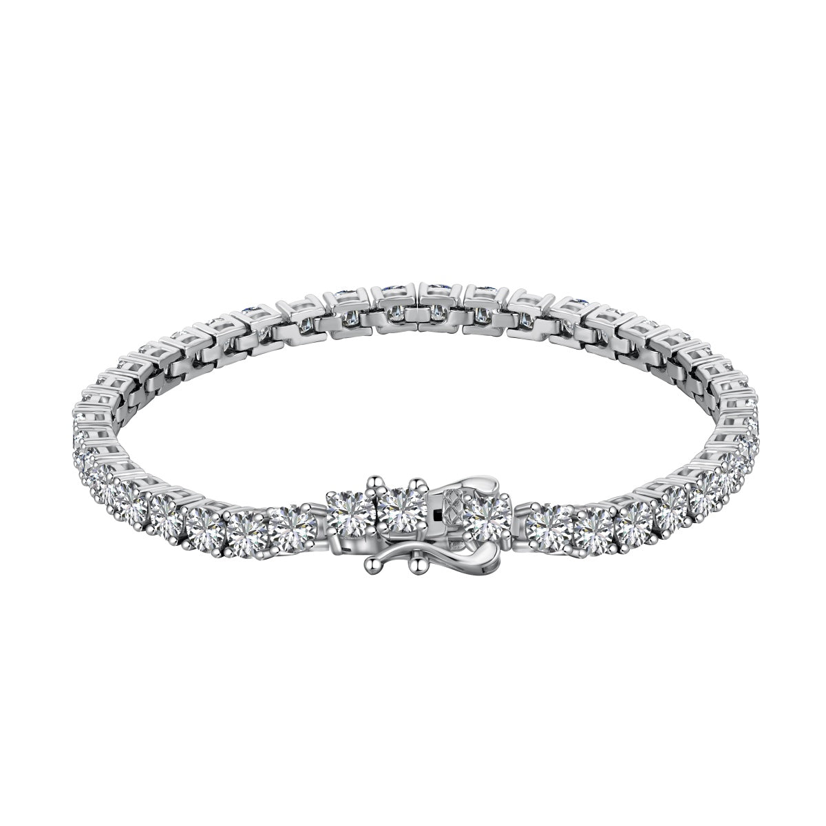 [Goodv]Luxurious Ornate Round Cut Tennis Bracelet