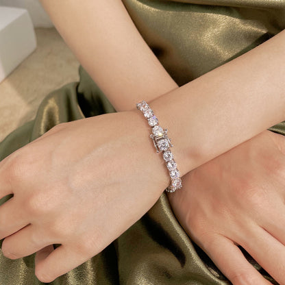 [Goodv]0.75 Carat Dazzling Round Cut Wedding Bracelet