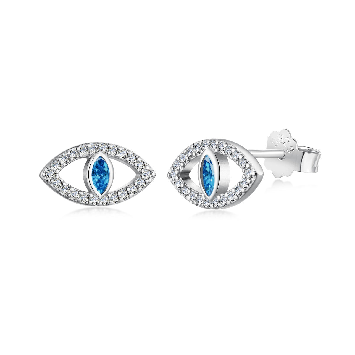 [Goodv]Blue Devil Eyes Hollow Stud Earrings