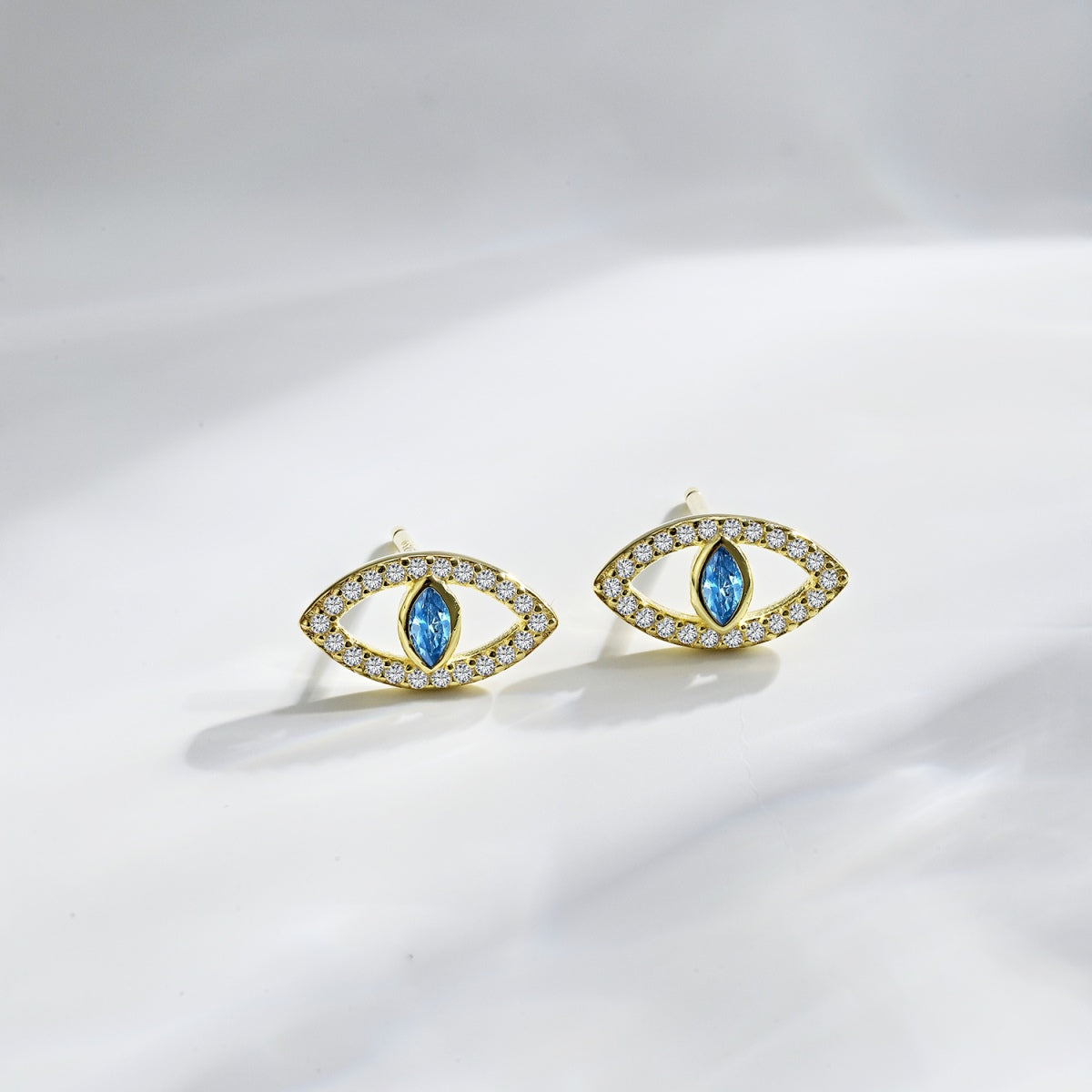 [Goodv]Blue Devil Eyes Hollow Stud Earrings