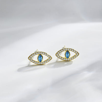 [Goodv]Blue Devil Eyes Hollow Stud Earrings