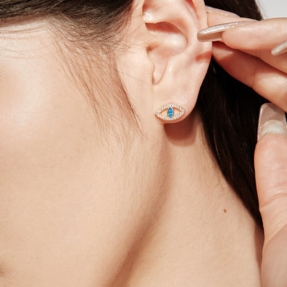[Goodv]Blue Devil Eyes Hollow Stud Earrings