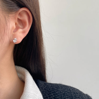 [Goodv]Oval Classic Dignified Elegant Earrings