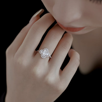 [Goodv]Luxurious Eternity Flower Shape Banquet Ring