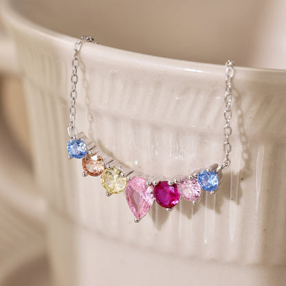 [Goodv]Dainty Colorful Heart Necklace