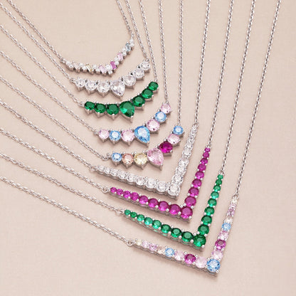 [Goodv]Dainty Colorful Heart Necklace