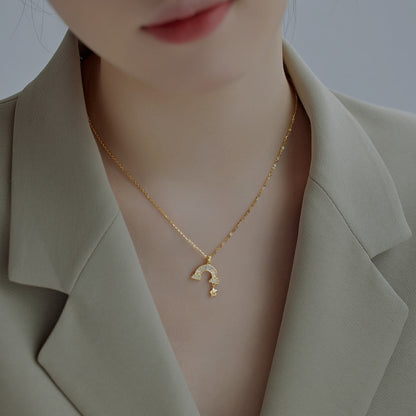 [Goodv]Unique Rainbow Star Necklace