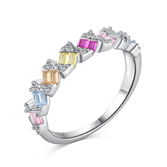 [Goodv]Delicate Vibrant Emerald Cut Daily Ring