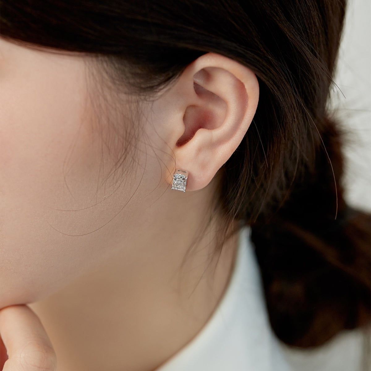 [Goodv]Radiant Luxurious Princess Cut Daily Earrings