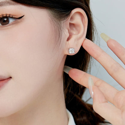 [Goodv]1.0 Carat Radiant Princess Cut Wedding Earrings