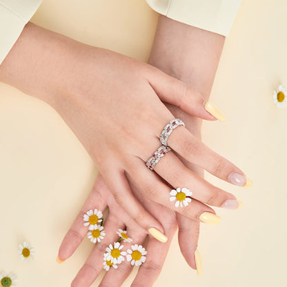 [Goodv]Sparkling Vibrant Emerald Cut Daily Ring