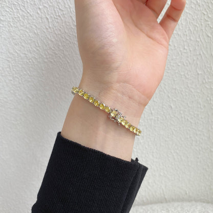 [Goodv]Ornate Dazzling Round Cut Tennis Bracelet