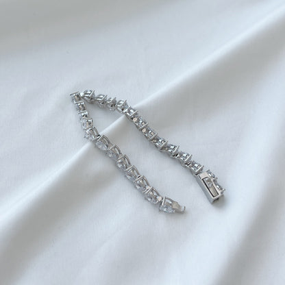 [Goodv]0.75 Carat Elegant Romantic Heart Shape Lover Bracelet