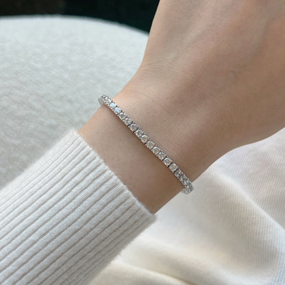 [Goodv]Dainty Charming Round Cut Tennis Bracelet
