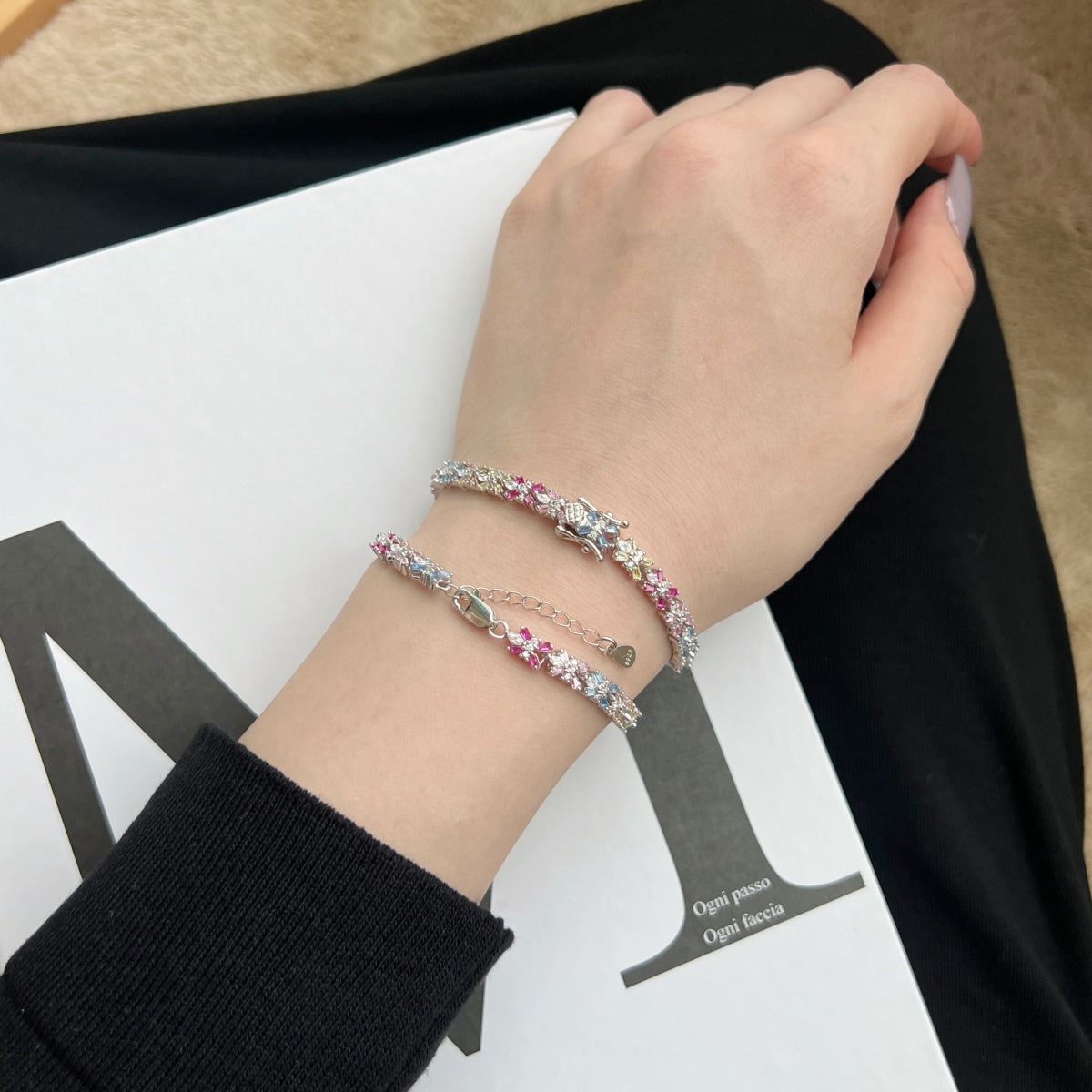 [Goodv]Radiant Colorful Emerald Cut Party Bracelet