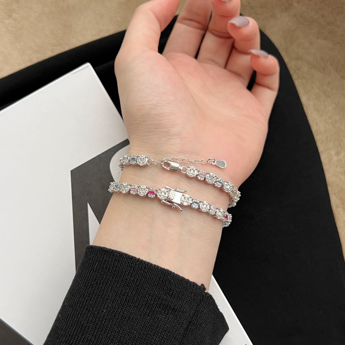 [Goodv]Dazzling Radiant Multi Cut Daily Bracelet