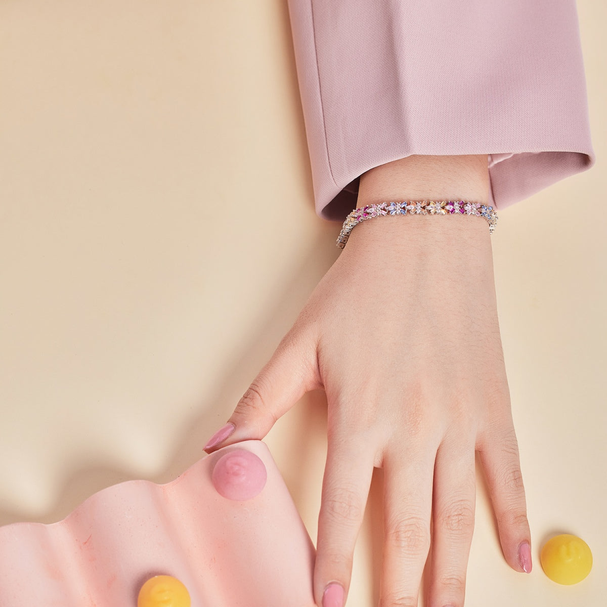 [Goodv]Radiant Colorful Emerald Cut Party Bracelet