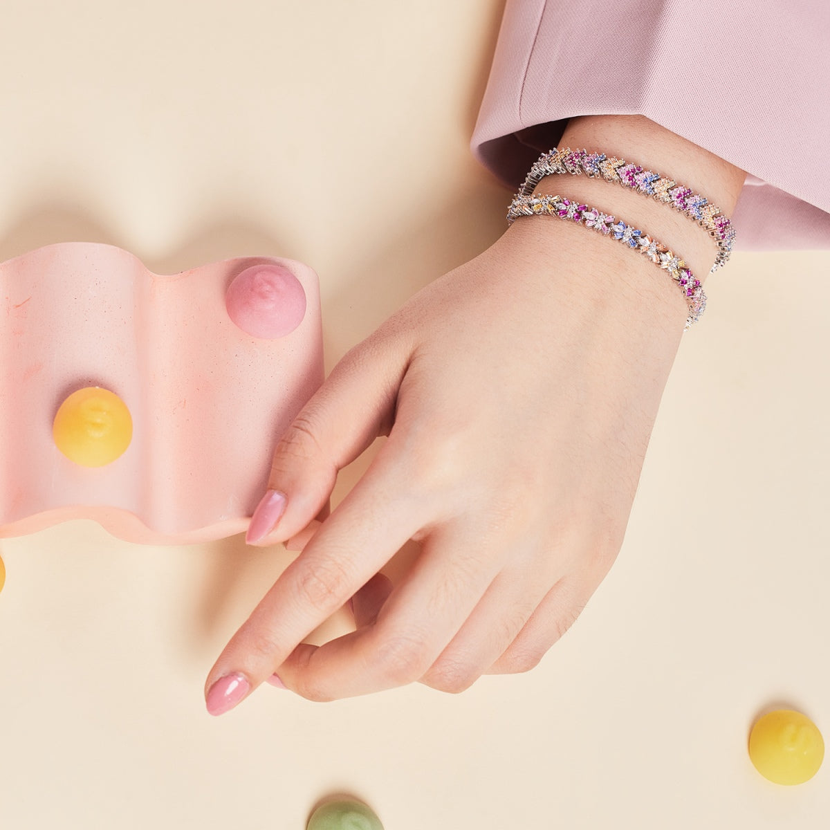 [Goodv]Ornate Sparkling Round Cut Party Bracelet