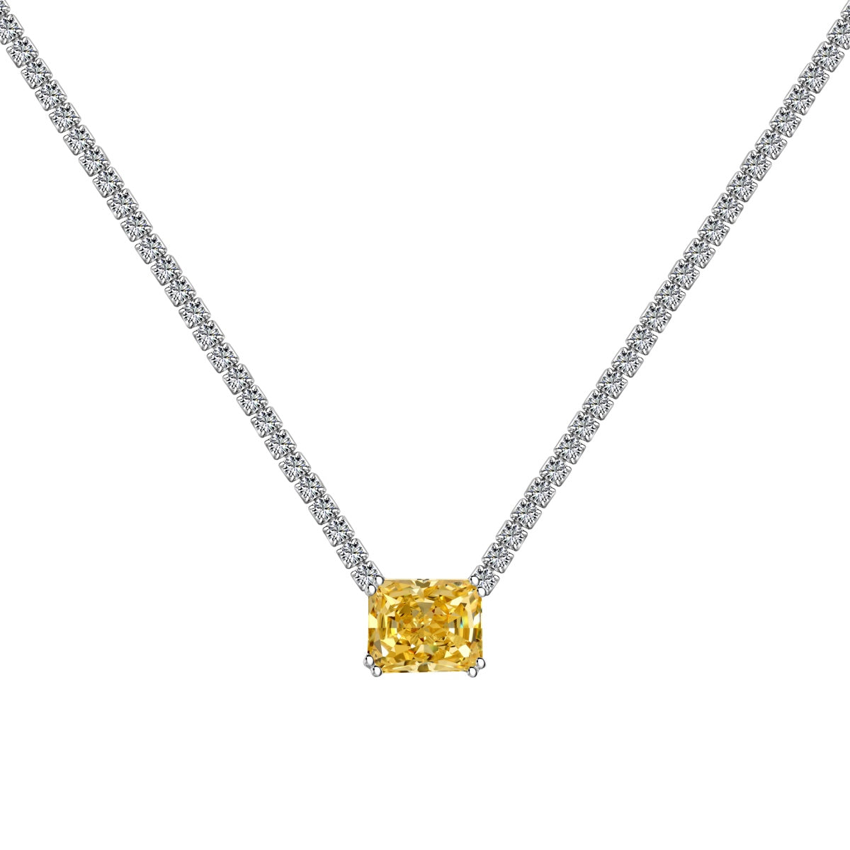 [Goodv]4.0 Carat Elegant Radiant Cut Necklace