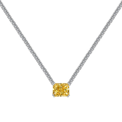 [Goodv]4.0 Carat Elegant Radiant Cut Necklace