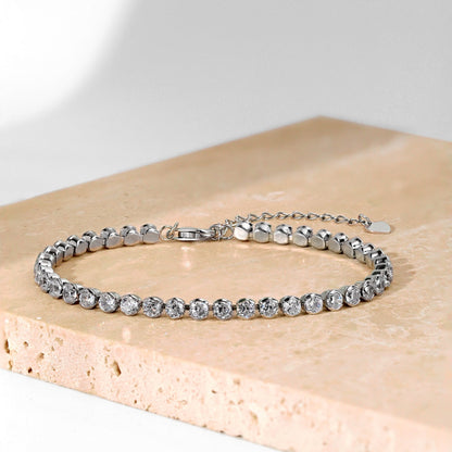 [Goodv]Dazzling Sparkling Round Cut Daily Bracelet