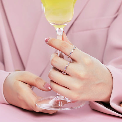 [Goodv]Dainty Colorful Round Cut Party Ring