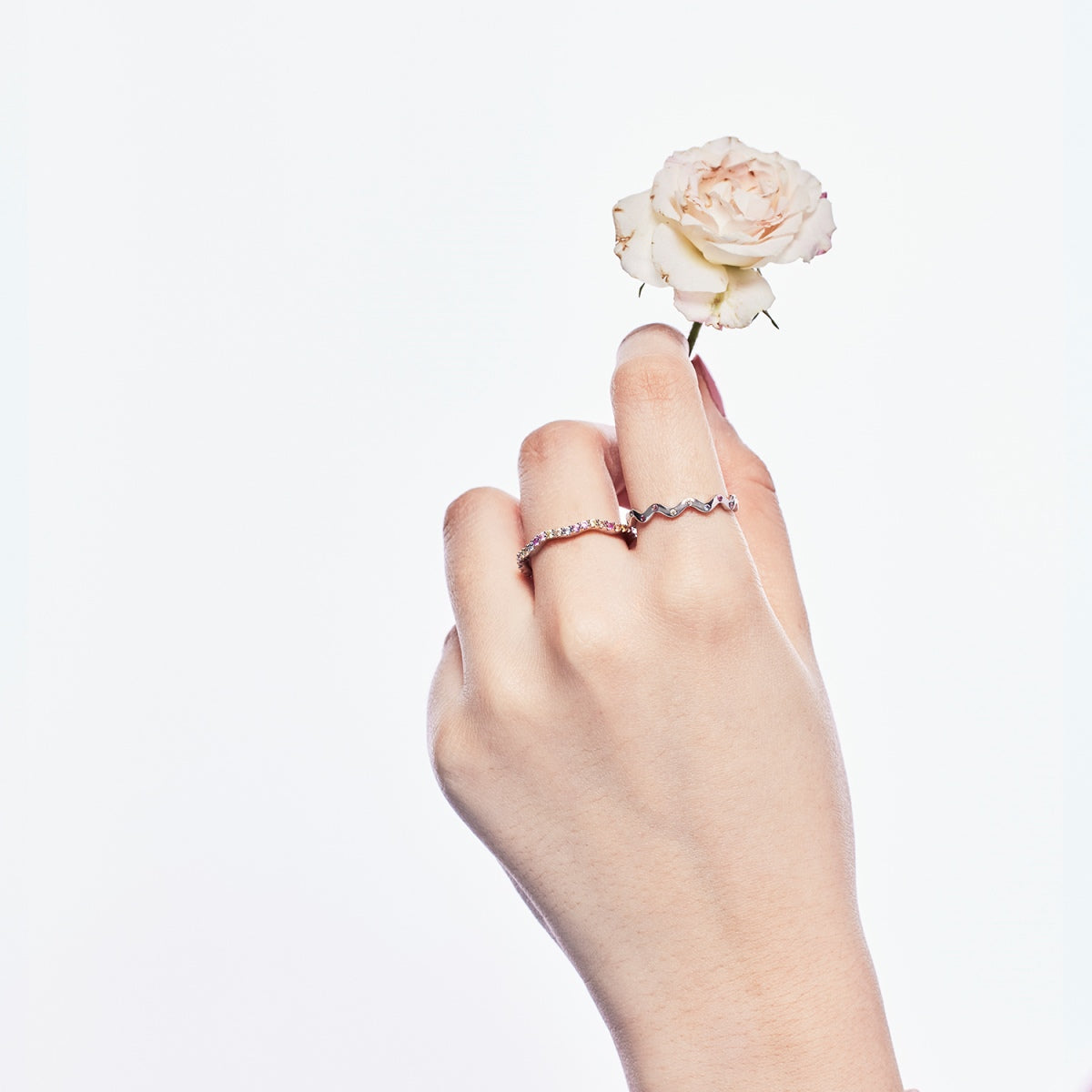 [Goodv]Dainty Colorful Round Cut Party Ring