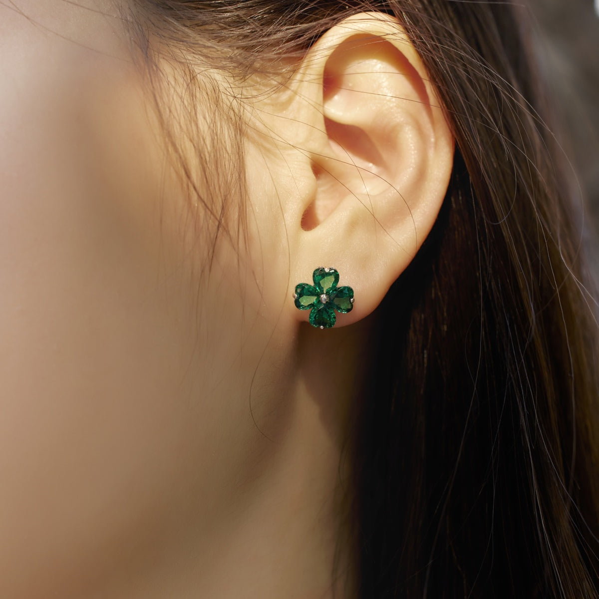 [Goodv]Four-Leaf Clover Ball Earrings