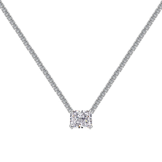 [Goodv]4.0 Carat Elegant Radiant Cut Necklace